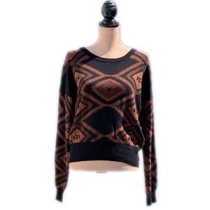 ☀️4/25 Twik Cropped Aztec-Print Pullover Sweater